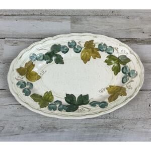 VINTAGE Metlox Vernon Ware Vineyard Oval Serving Bowl 9.75" California Pottery